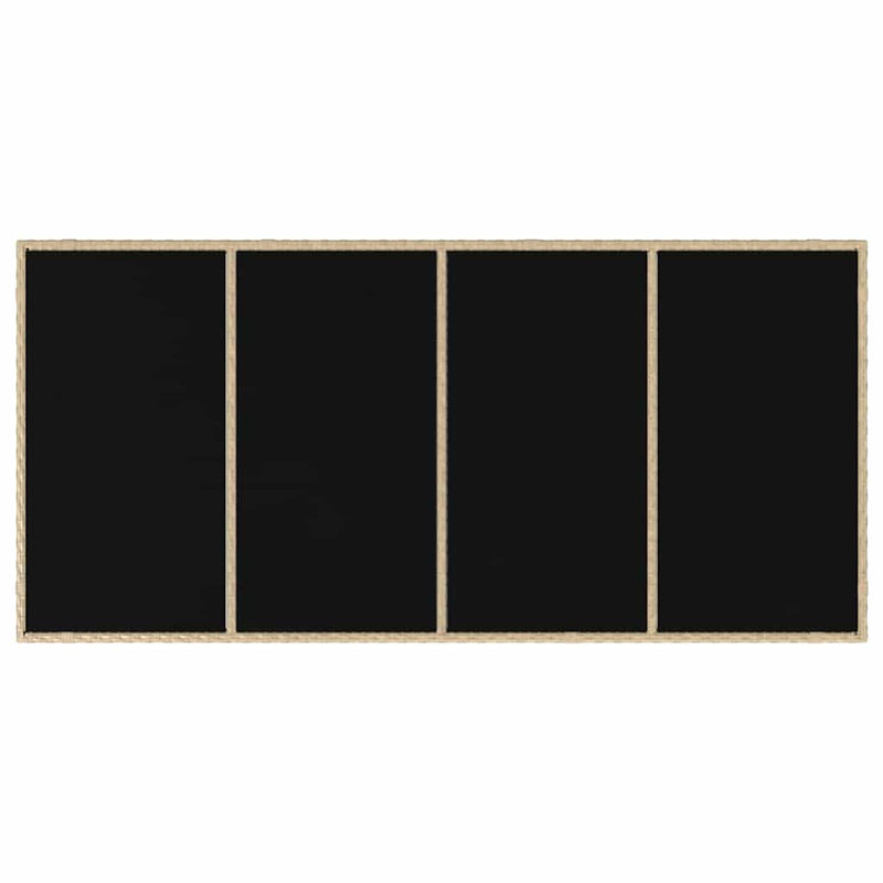 vidaXL Kert étkező szett 9 pcs Bézs 190 x 90 x 75 cm polirattan