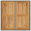 vidaXL Kert étkező szett 5 pcs Szürke 90 x 90 x 75 cm polirattan