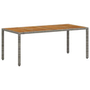 vidaXL Kert étkező szett 9 pcs Szürke 190 x 90 x 75 cm polirattan