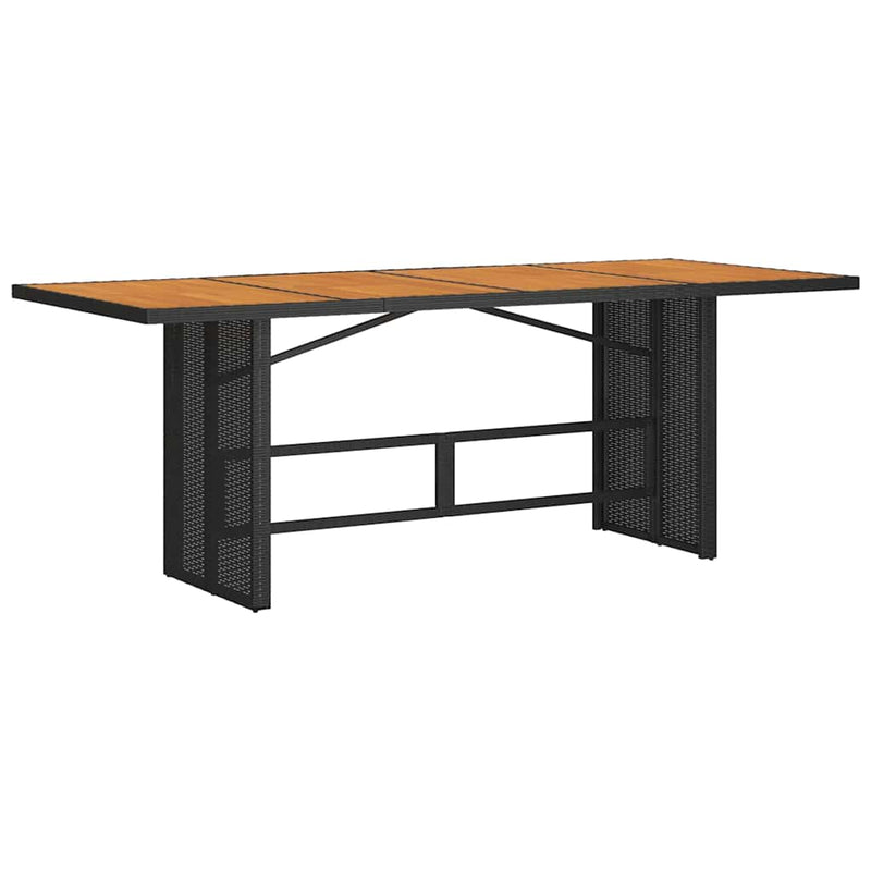 vidaXL Kert étkező szett 9 pcs Fekete és Barna 190 x 80 x 75 cm