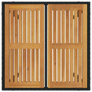 vidaXL Kert étkező szett 3 pcs Fekete 90 x 90 x 75 cm polirattan