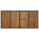 vidaXL Kert étkező szett 9 pcs Fekete 190 x 90 x 75 cm polirattan