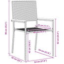 vidaXL Kert étkező szett 9 pcs Szürke és Barna polirattan