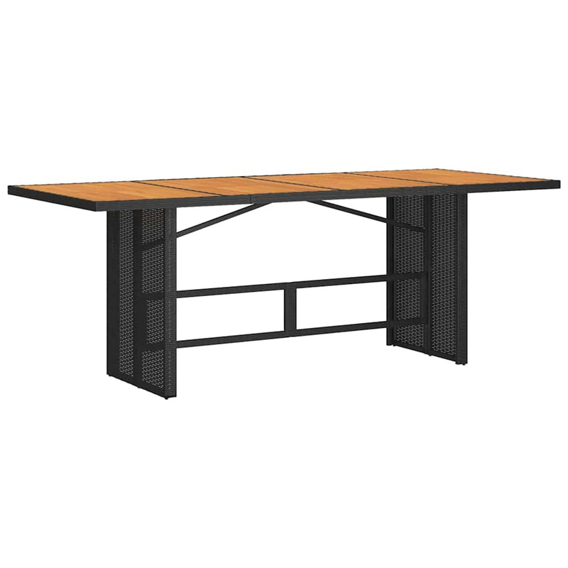 vidaXL Kert étkező szett 9 pcs Fekete és Barna 190 x 80 x 75 cm