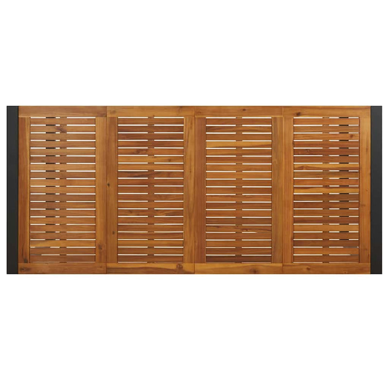 vidaXL Kert étkező szett 7 pcs Szürke 200 x 80 x 75 cm polirattan
