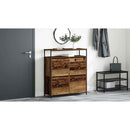 vidaXL Cipőszekrény polcokkal Öreg fa 100 x 34 x 112 cm Faanyag