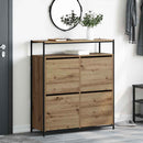 vidaXL Cipőszekrény polcokkal Artisan tölgy 100 x 34 x 112 cm Faanyag