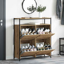 vidaXL Cipőszekrény polcokkal Artisan tölgy 100 x 34 x 112 cm Faanyag