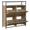 vidaXL Cipőszekrény polcokkal Artisan tölgy 100 x 34 x 112 cm Faanyag