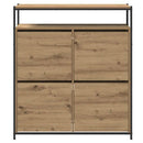 vidaXL Cipőszekrény polcokkal Artisan tölgy 100 x 34 x 112 cm Faanyag