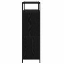 vidaXL Cipőszekrény polcokkal Fekete tölgy 100 x 34 x 112 cm Faanyag