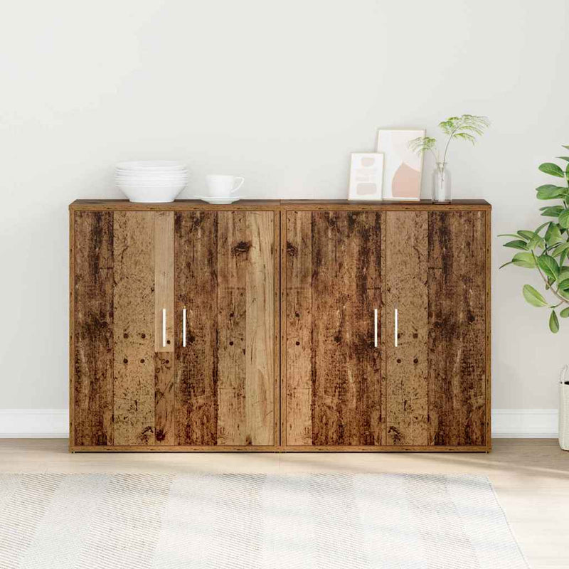 vidaXL Magasfiú 2 pcs Régi fa 60 x 31 x 70 cm Faanyag