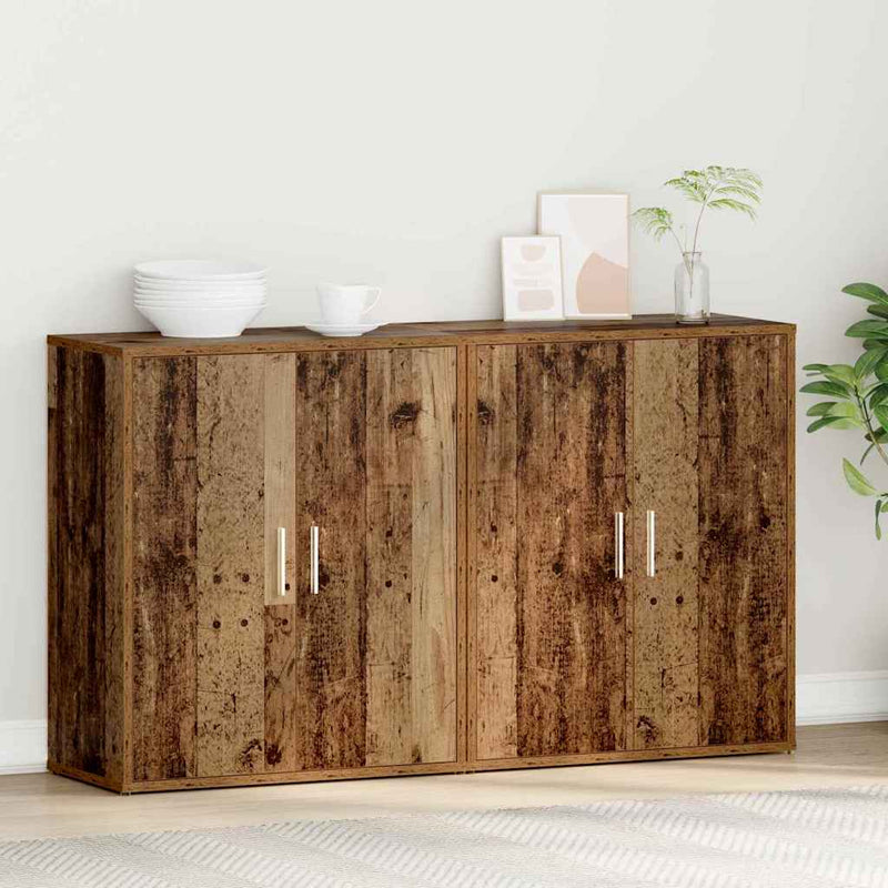 vidaXL Magasfiú 2 pcs Régi fa 60 x 31 x 70 cm Faanyag