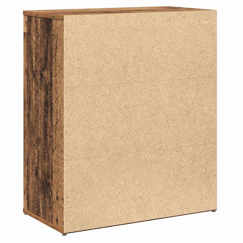 vidaXL Magasfiú Falra szerelhető 2 pcs Régi fa 60 x 31 x 70 cm Faanyag