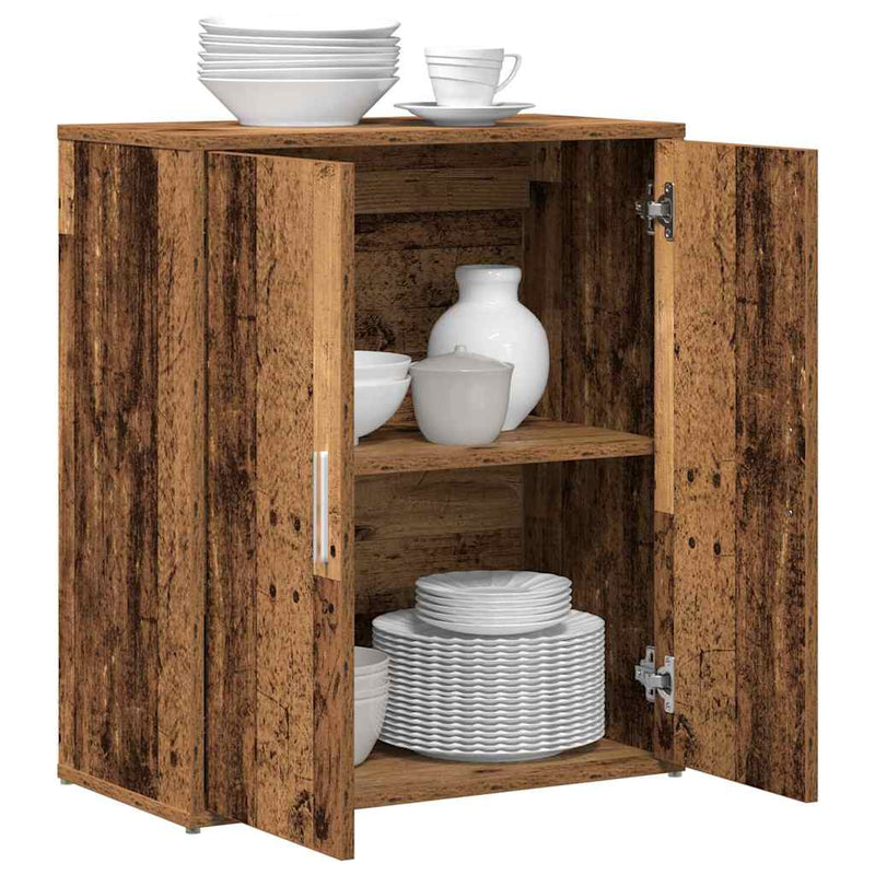 vidaXL Magasfiú 2 pcs Régi fa 60 x 31 x 70 cm Faanyag