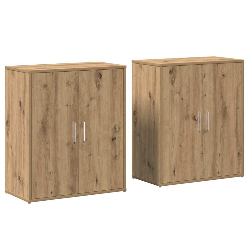 vidaXL Magasfiú 2 pcs kézműves tölgy 60 x 31 x 70 cm Faanyag