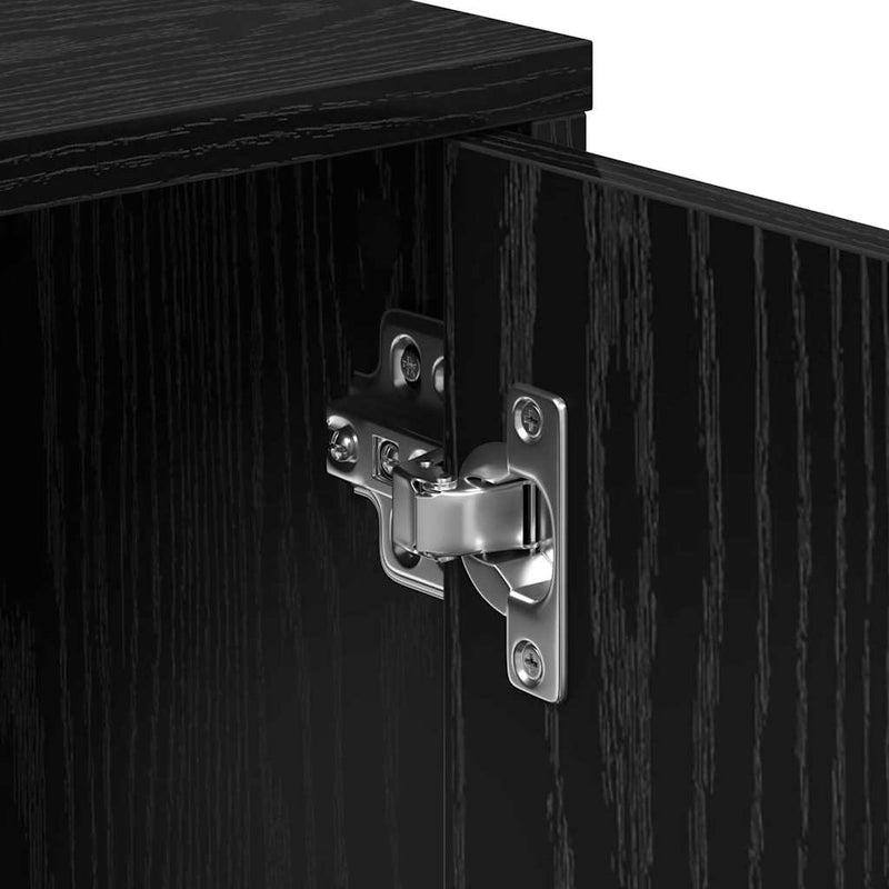 vidaXL Magasfiú 2 pcs Musta tammi 60 x 31 x 70 cm Faanyag