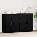 vidaXL Széf 2 pcs Fekete tölgy 60 x 31 x 70 cm Faanyag