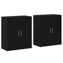 vidaXL Széf 2 pcs Fekete tölgy 60 x 31 x 70 cm Faanyag