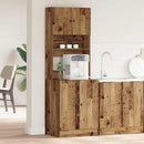vidaXL Konyhaszekrény polcokkal Régi fa 60 x 50 x 180 cm Faanyag