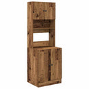 vidaXL Konyhai vitrin polcokkal ajtóval 2 pcs Öreg fa 60 x 50 x 180 cm