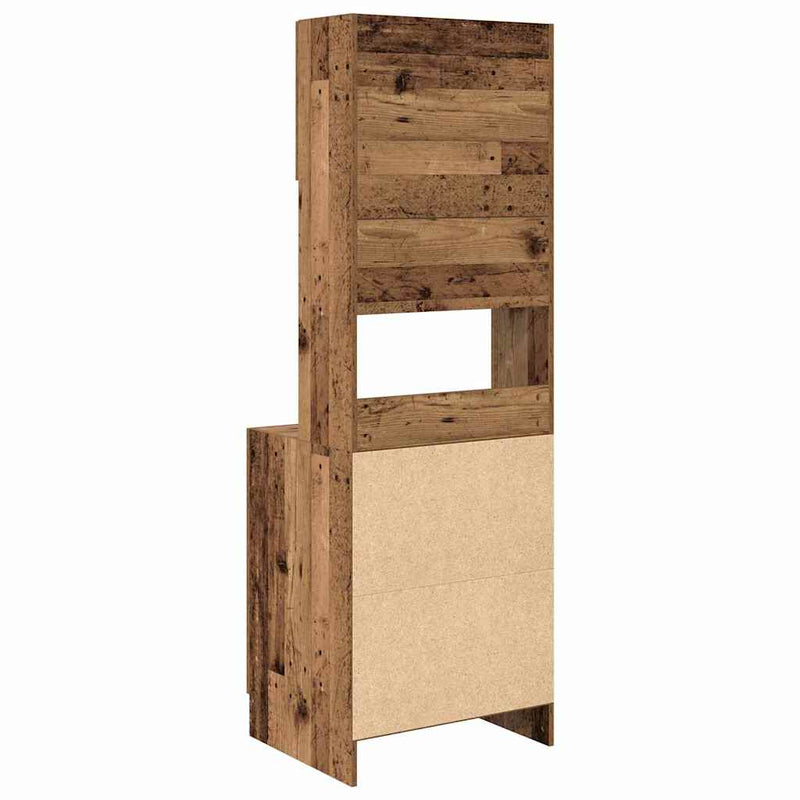 vidaXL Konyhaszekrény polcokkal Régi fa 60 x 50 x 180 cm Faanyag