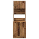 vidaXL Konyhai vitrin polcokkal ajtóval 2 pcs Öreg fa 60 x 50 x 180 cm