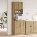 vidaXL Konyhai vitrin polcokkal 2 pcs Artisan tölgy 60 x 50 x 180 cm