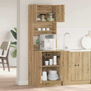 vidaXL Konyhai vitrin polcokkal 2 pcs Artisan tölgy 60 x 50 x 180 cm