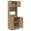 vidaXL Konyhai vitrin polcokkal 2 pcs Artisan tölgy 60 x 50 x 180 cm