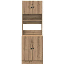 vidaXL Konyhai vitrin polcokkal 2 pcs Artisan tölgy 60 x 50 x 180 cm