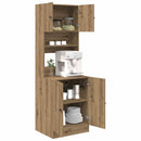 vidaXL Konyhai vitrin polcokkal 2 pcs Artisan tölgy 60 x 50 x 180 cm