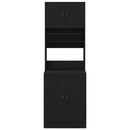 vidaXL Konyhaszekrény polcokkal Musta tammi 60 x 50 x 180 cm Faanyag