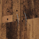 vidaXL Irodai szekrény polcokkal ajtóval Régi fa 60 x 32 x 153 Faanyag