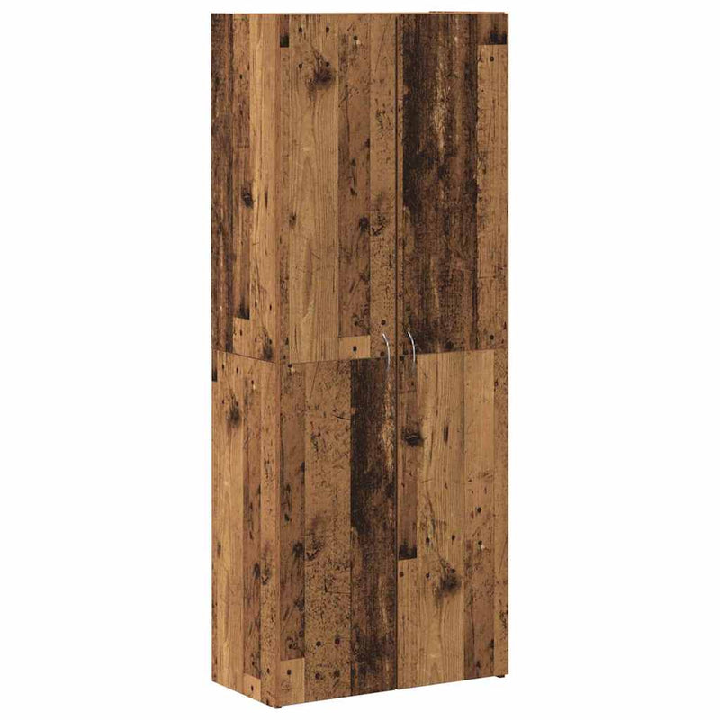 vidaXL Irodai szekrény polcokkal ajtóval Régi fa 60 x 32 x 153 Faanyag