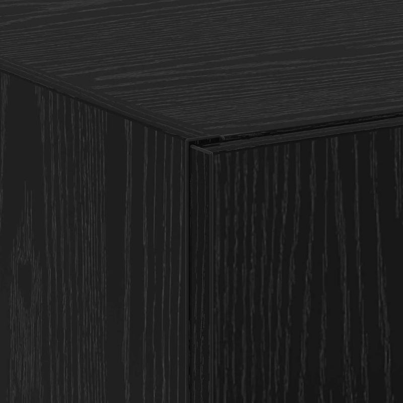 vidaXL Irodai szekrény polcokkal Musta tammi 60 x 32 x 153 Faanyag