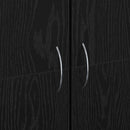 vidaXL Irodai szekrény polcokkal Musta tammi 60 x 32 x 153 Faanyag