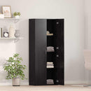 vidaXL Irodai szekrény Fekete tölgy 60 x 32 x 152,5 cm Faanyag