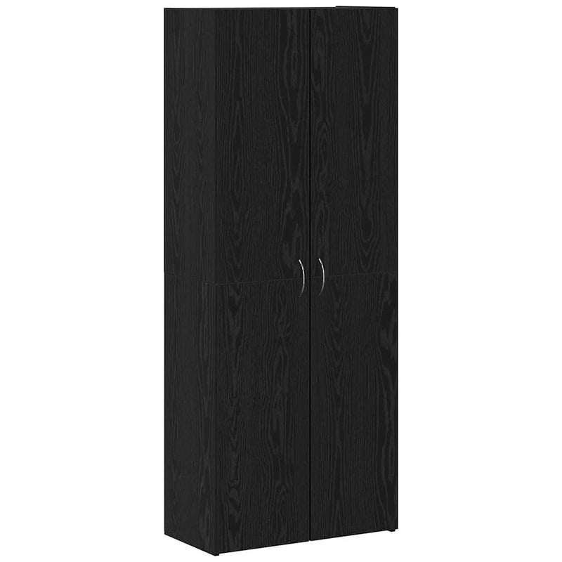 vidaXL Irodai szekrény polcokkal Musta tammi 60 x 32 x 153 Faanyag