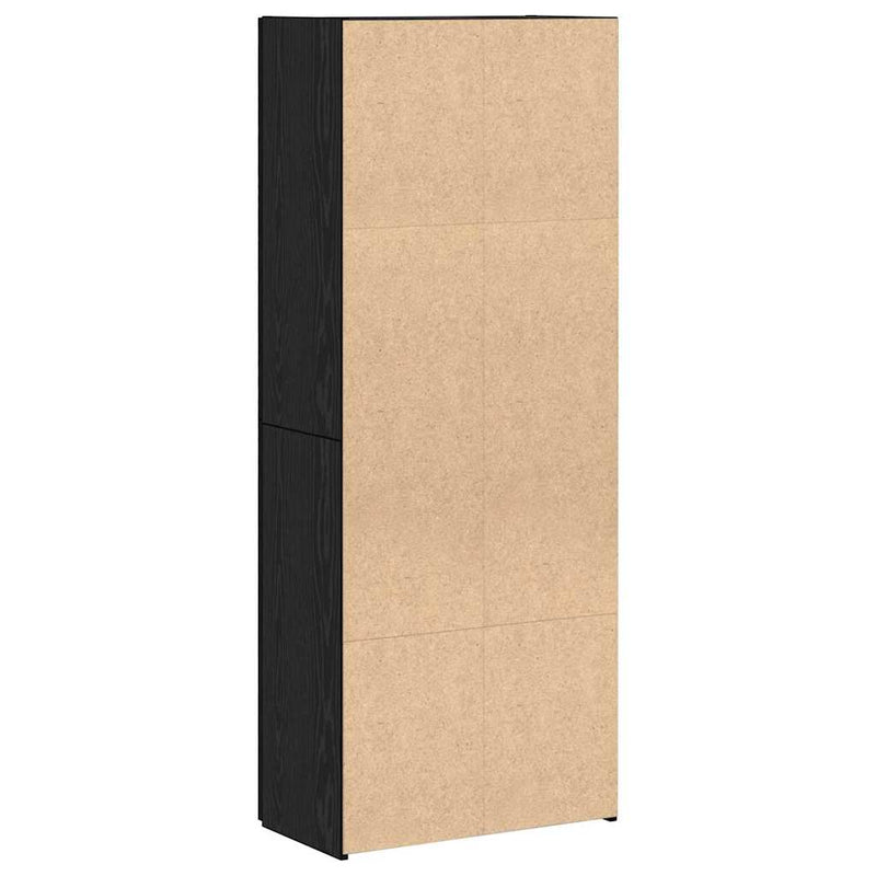 vidaXL Irodai szekrény polcokkal Musta tammi 60 x 32 x 153 Faanyag