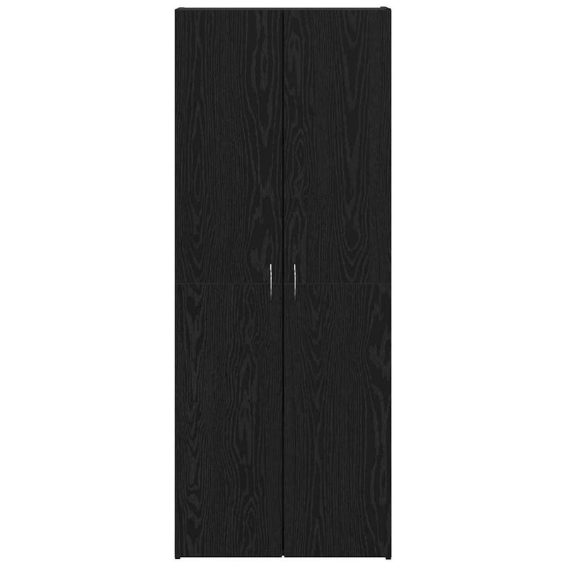 vidaXL Irodai szekrény polcokkal Musta tammi 60 x 32 x 153 Faanyag