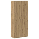 vidaXL Highboard kézműves tölgy 80 x 35 x 180 cm Faanyag