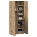 vidaXL Highboard kézműves tölgy 80 x 35 x 180 cm Faanyag