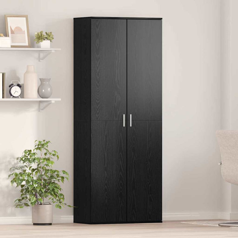 vidaXL Magasfiú Musta tammi 70 x 35 x 180 cm Faanyag
