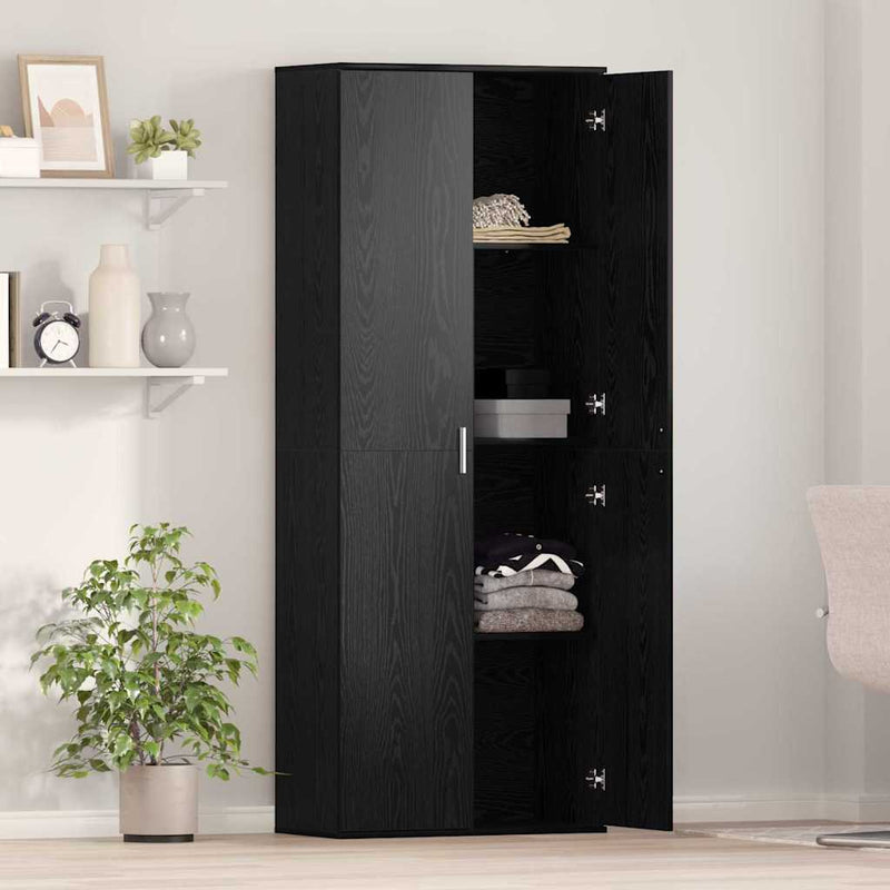 vidaXL Magasfiú Musta tammi 70 x 35 x 180 cm Faanyag