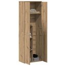 vidaXL Highboard kézműves tölgy 60 x 35 x 180 cm Faanyag