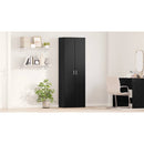 vidaXL Highboard Musta tammi 60 x 35 x 180 cm Faanyag