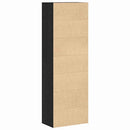 vidaXL Highboard Musta tammi 60 x 35 x 180 cm Faanyag