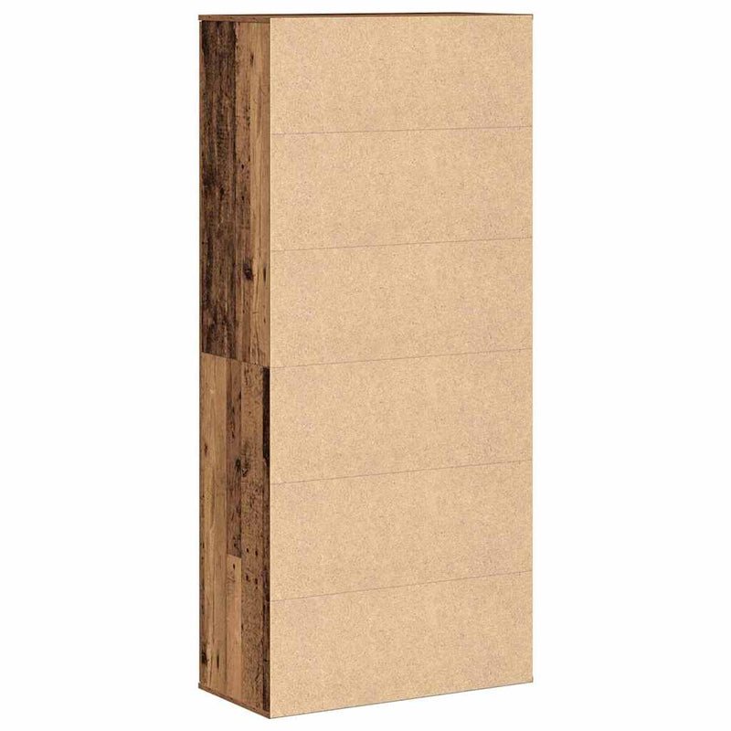 vidaXL Magasító polcokkal tárolóval Öreg fa 80 x 39 x 178 cm Faanyag