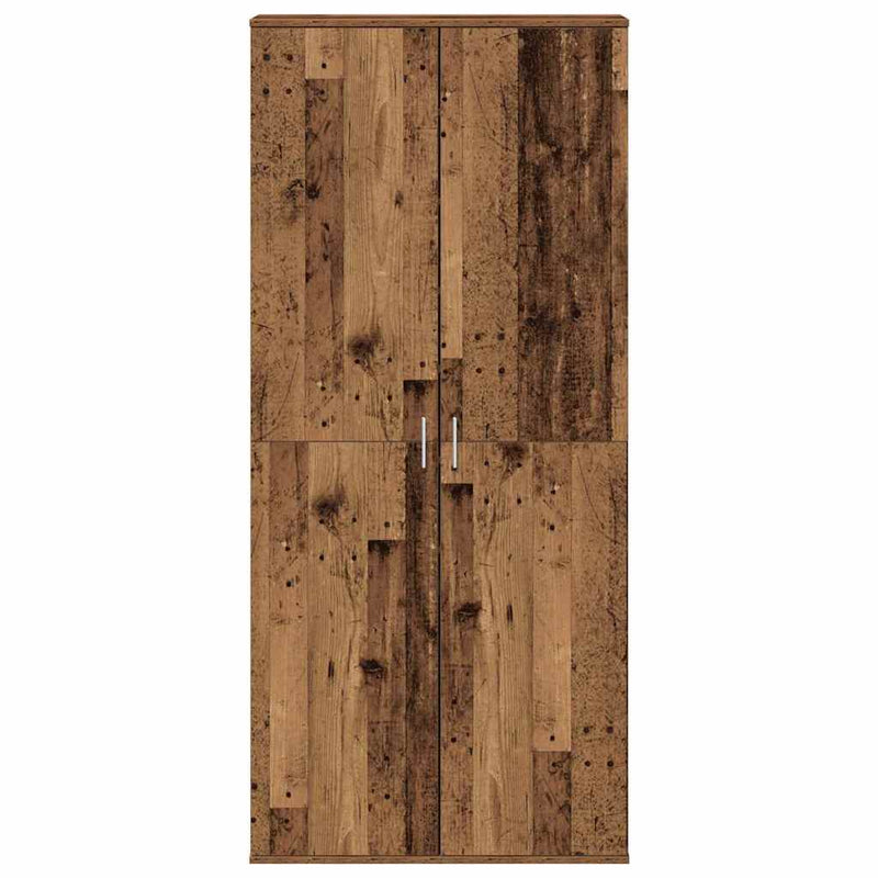 vidaXL Magasító polcokkal tárolóval Öreg fa 80 x 39 x 178 cm Faanyag